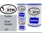 Preview: Toyota, Silver Metallic, 137: 500ml Lackdose + 500ml Klarlack + 250ml Härter - Set, von ATW Autoteile West.